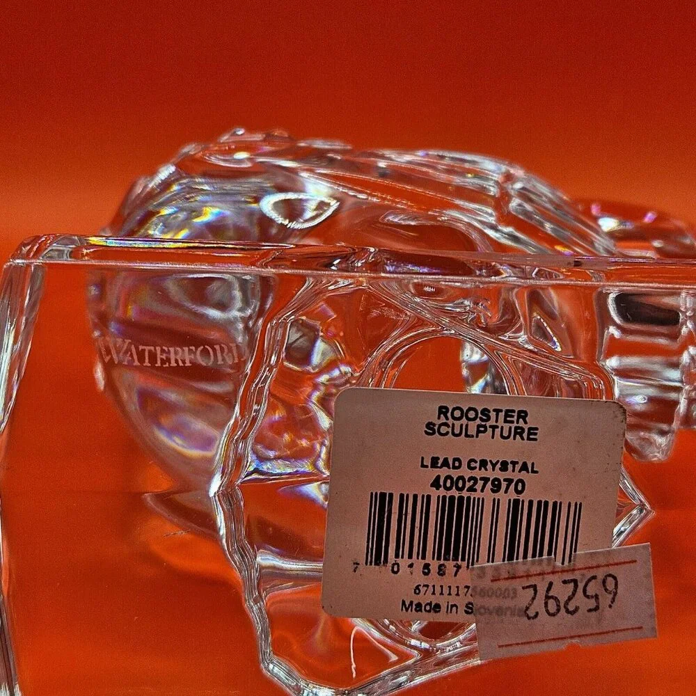 Waterford Rooster Sculpture‎ Lead Crystal 6.25